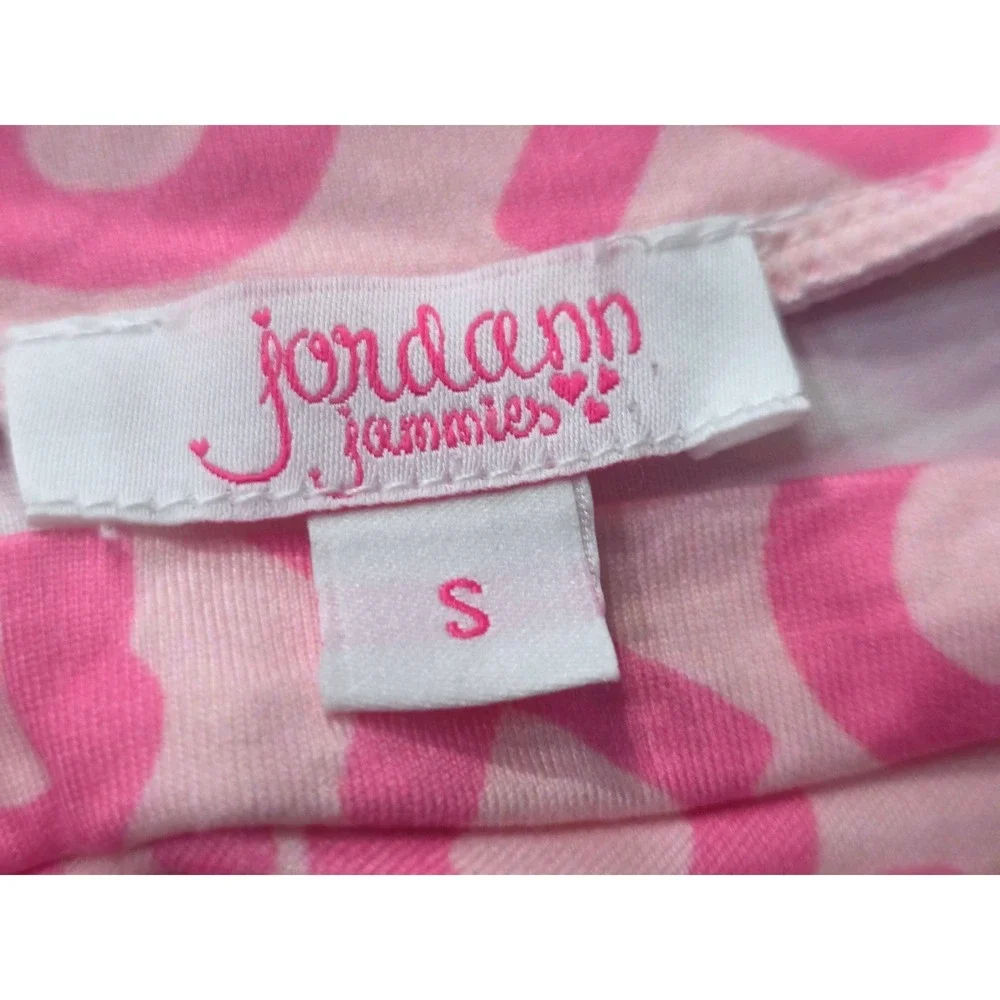 Jordann Jammies Womens Pink XOXO Print Short Sleeve Tassel Drawstring Romper S
